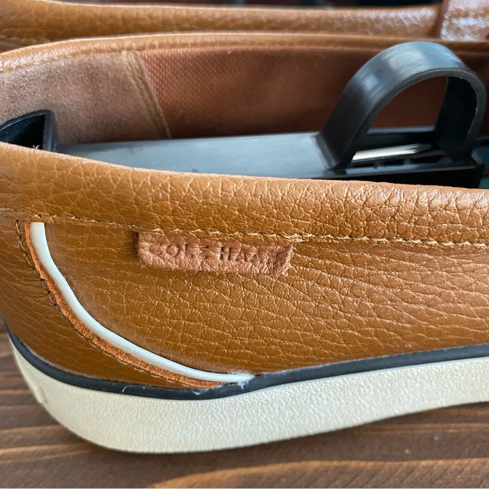 Cole Haan Nantucket Penny Loafer Genuine‎ Leather Caramel Brown Classic Size 7.5 - Picture 5 of 10